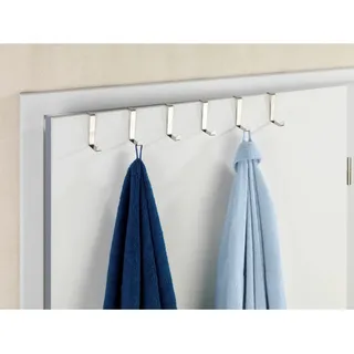 Wenko Türgarderobenhaken Edelstahl 6er-Set Silber