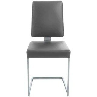 K+W Komfort & Wohnen Freischwinger Leder grau