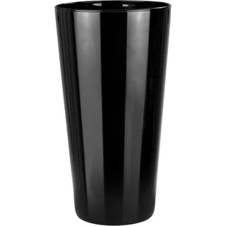 Trend For Home Blumenvase Modern H: 29,5 cm Dekorative Schwarze Glasvase, Konische Bodenvase Tischvase, Große Dekovase Schwarze Glasvasen, Ø 16 cm, Alyssa Piano Black