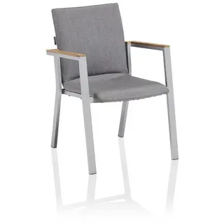 Kettler Rasmus Stapelsessel 62 x 60 x 85 cm grau/silber