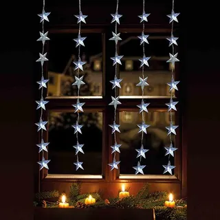 FHS International Lichtervorhang LED 1x1,2 m warmweiß