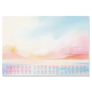 SIGEL H7313 Papier-Schreibtischunterlage DIN A2, Kalender 2027-2029, 30 Blatt, Magic Sunset, Schreibunterlage zum Abreißen aus nachhaltigem Papier