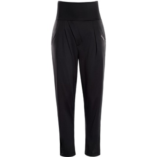 Winshape Damen Elegante Functional High Waist 7/8-baggy Pants Hp303 Mit Core-Bund Lässige Hose, Schwarz, L EU