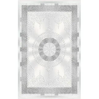 Teppich Kunstfaserteppich Ornament Wohnzimmer Arbeitszimmer Flur Grau
