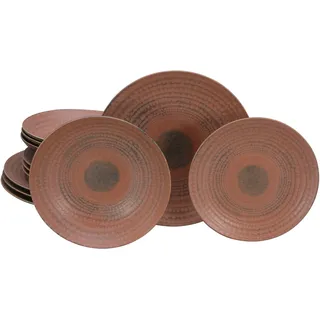 CreaTable Tafelservice 12-tlg. Terracotta/Vulkanoptik