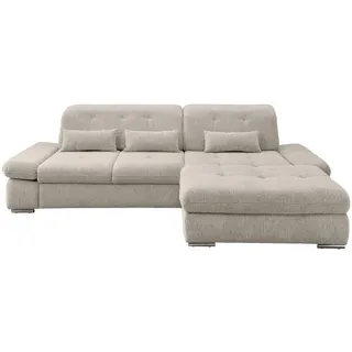 Livetastic Ecksofa , Beige , Textil , Uni , Füllung: Schaumstoff , Ottomane rechts, L-Form , 300x196 cm , Made in Eu , Liegefunktion, seitenverkehrt erhältlich, Schlafen auf Sitzhöhe, Rücken echt, Armteil links, Armteil rechts , Wohnzimmer, Sofas & Couches, Wohnlandschaften, Ecksofas mit Schlaffunktion