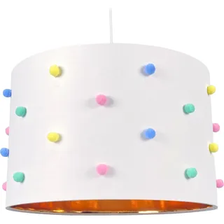 relaxdays Hängelampe Kinderzimmer Bommeln - Weiß