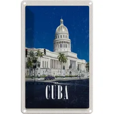 Blechschild 20x30 cm - Cuba Karibik Gemälde Sehenswürdigkeit