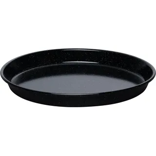Riess, 0650-022, Pizzablech, Back- und Servierform Ø 36cm, SCHWARZEMAILLE, Vol. (rec.): 2,7 Liter, Made in Österreich, LBH: 36,0x36,0x4,0cm, 0,928kg, Backform, Servierform, Kuchenform, Ofenfest
