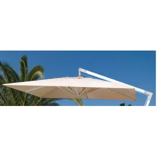 Megashopitalia Top Ersatzplane für Ampelschirm aus Aluminium, 3 x 3 m, 8 Streben mit eingenähtem Airvent, Farbe Ecru, nur Plane