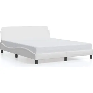 vidaXL Bettgestell "Dover" Weiß 160x200 cm Kunstleder - Weiß