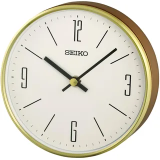 Seiko Clock Tischuhr braun-Gold
