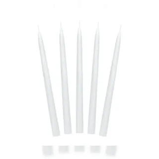 Partydeco Stabkerzen 24 cm 10 St. weiß