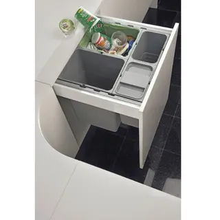 ninka Mülltrennsystem Set eins2fünf 4 Fächer 500 mm Grau