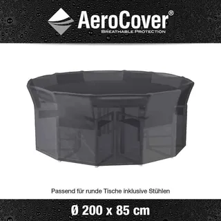 Atmungsaktive Schutzhülle für Sitzgruppen Ø200xH85 cm rund Abdeckplane Abdeckung
