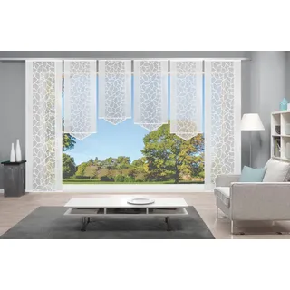 HOME WOHNIDEEN »JENNA« Klettband 6 Stk. tlg. Schiebevorhang Jacquard Set,