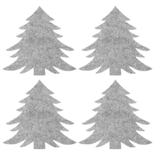 Toyvian Weihnachts Bestecktaschen, 4 Stück Filz Geschirrhüllen Messer Besteckhalter Tannenbaum Wiederverwendbar Gabel Aufbewahrung Gabeltaschen Tischdeko FüR Tischdekoration Festessen Winterfeier