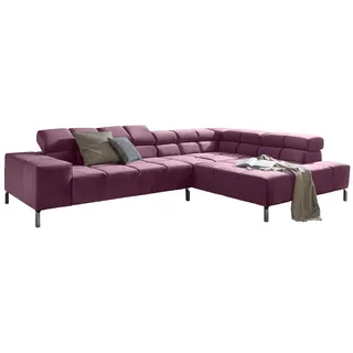 KAWOLA Eckcouch Polyester 3-Sitzer Lila