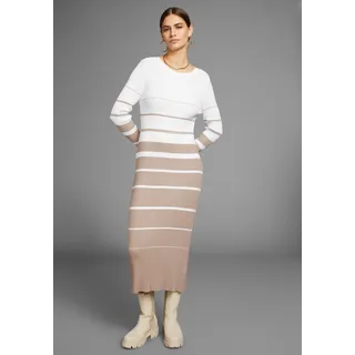 hechter paris Strickkleid, mit Streifen - NEUE KOLLEKTION HECHTER PARIS taupe-gestreift