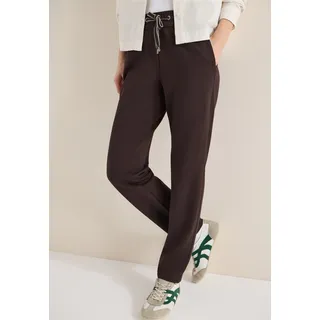 Stoffhose CECIL "Style Tracey", Damen, Gr. S (38), Länge 30, macchiato braun, Web, Obermaterial: 61% Viskose, 32% Polyamid, 7% Elasthan. Futter: 100% Polyester, unifarben, regular fit lang, Hosen Stoffhose, mit elastischem Bund