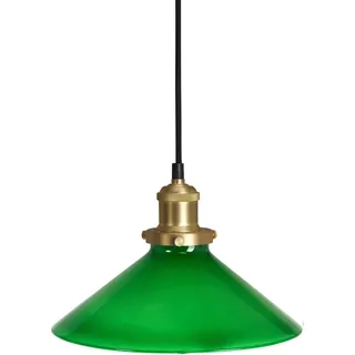 PR Home Hängeleuchte , Grün , Glas , 24.5x16x24.5 cm , Lampen & Leuchten, Innenbeleuchtung, Hängeleuchten, Pendelleuchten