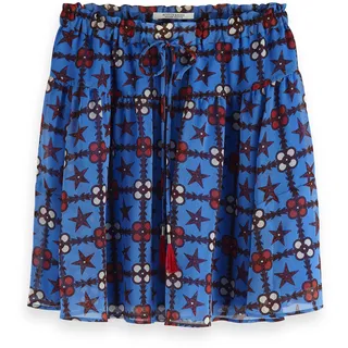 Maison Scotch Damen Rock Printed Flowy Mini Skirt 149937-18 M - Combo B - M