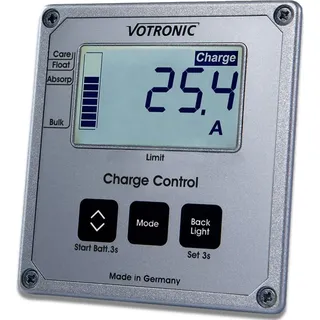 Votronic LCD-Charge Control S-VCC Kontroll- und Bedienelement Silber