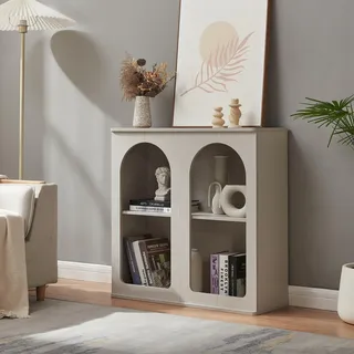 Sideboard 'Trorhun' mit 4 offenen Fächern 80 x 30 x 80 cm Grau - Grau