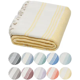 DEMMEX Pestemal-Decke aus zertifizierter 100% Bio-Baumwolle und Bio-Farbstoff, vorgewaschen, XL, Diamantgewebe, türkische Baumwolle, für Bad, Strand