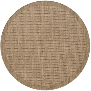 Novel Outdoorteppich , Braun , Textil , Uni , rund , Oeko-Tex® Standard 100 , pflegeleicht , Teppiche und Böden, Teppiche, Outdoorteppiche