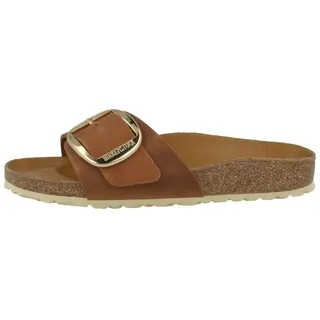 Birkenstock für Damen. 1006525 Ledersandalen Madrid Big Buckle FL Brown - braun (41), Wohnung, Keine, Lässig