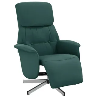 vidaXL Relaxsessel mit Fußteil Dunkelgrün Stoff