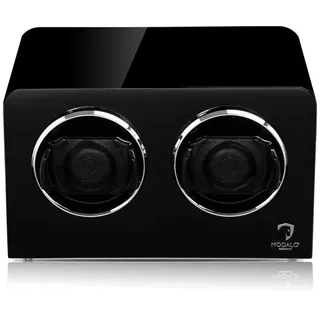 MODALO Uhrenbeweger (Watch Winder) Inspiration MV4 für 2 Uhren schwarzer Klavierlack...