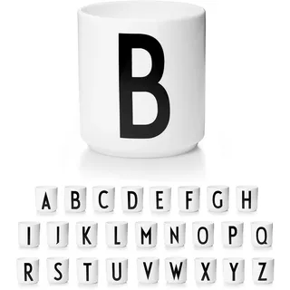 Design Letters Porzellan Kaffeetassen A-Z | Weiße Tassen für Weihnachten, Weihnachtsgeschenke Kleinigkeiten, Weihnachtsgeschenke für Frauen, Männer | Kaffeebecher | Tasse Personalisiert | 250 Ml