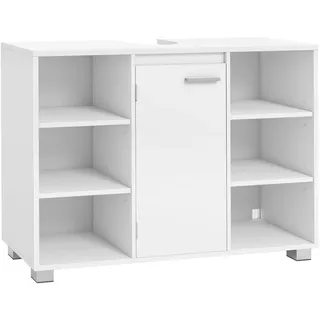 VASAGLE Waschbeckenunterschrank 30 x 90 x 60 cm Wolkenweiß