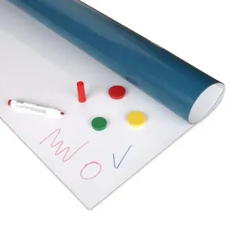 Whiteboardfolie selbstklebend weiß magnethaftend, Breite 625 mm, Laufmeter Haftgrund für Magnete flexibel und schneidbar