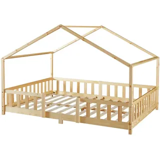 [en.casa] Kinderbett Treviolo 140 x 200 cm Kiefer naturbelassen beige