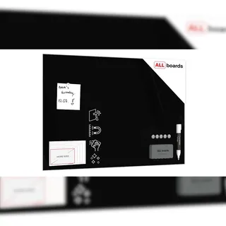 ALLboards Glas-Magnettafel 60,0 x 40,0 cm schwarz