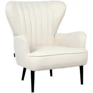 Svita Arthur Sessel Relaxsessel Ohrensessel Modern Gepolstert Stoff Creme