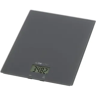 Clatronic Clatronic® Küchenwaage digital | hohe Präzision | 1g Schritte | bis zu 5kg | Zuwiegefunktion | stabiles Glas | gr, lb:oz, ml + Cup Einheit | digitale Küchenwaage | Waage Küchenwaage KW 3820 grau