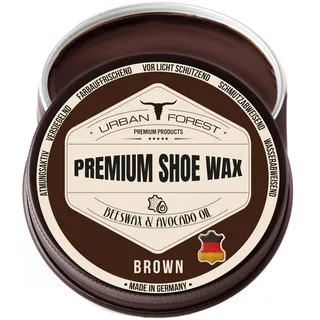 URBAN FOREST Schuhputzset Creme, Imprägnierspray, Reiniger, Bürste, Schwamm | Schuhwachs mit Bienenwachs & Avocado-Öl, Imprägnierung & Schuhpflege