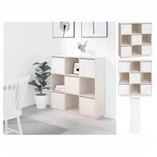 vidaXL Highboard Weiß 110,5x35x117 cm Massivholz Kiefer