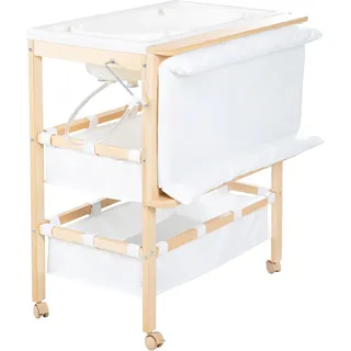 roba Bade- und Wickelregal "Baby Pool, natur", bis 15 kg inkl. Wickelauflage weiß