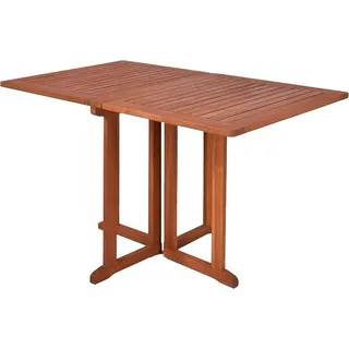 Gartentisch Eukalyptus Holz klappbar - 120 x 70 cm - Tisch für Außen | Massivholz, geölt, Outdoor Esstisch, Balkontisch, Terrassentisch