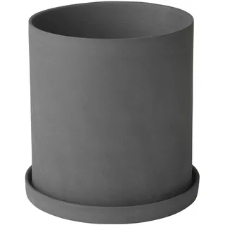 BLOMUS -Nona- Kräutertopf L, Sanfter Grauton, Elegantes Wohnaccessoire, Farbe Pewter 66517