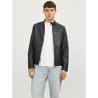 Jack & Jones Dylan Biker Lederjacke - Black - L