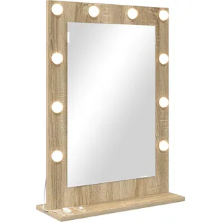 Waschtischspiegel Rechtwinklig Sonoma-Eiche 70 x 50 x 18 cm - Braun