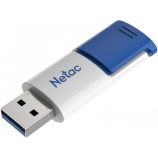 Netac U182 Blue USB3.0 Flash Drive 32GB, retractable - White Blue (32 GB, USB 3.0), USB Stick, Blau
