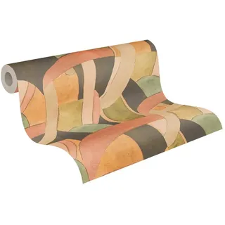 Livingwalls Anna D'Andrea Vliestapete Grafik 10,05 m x 0,53 m - Braun, Grün, Rot, Beige - Tapete glatt - 782143