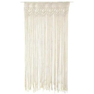 Handgewebte Boho Vorhänge aus Baumwolle für Tür Dekoration als Raumteiler ideal für Wohnräume Makramee türvorhang stilvoll und ästhetisch als hängender Raumteiler Vorhang für jedes Zuhause, 90 x 180cm